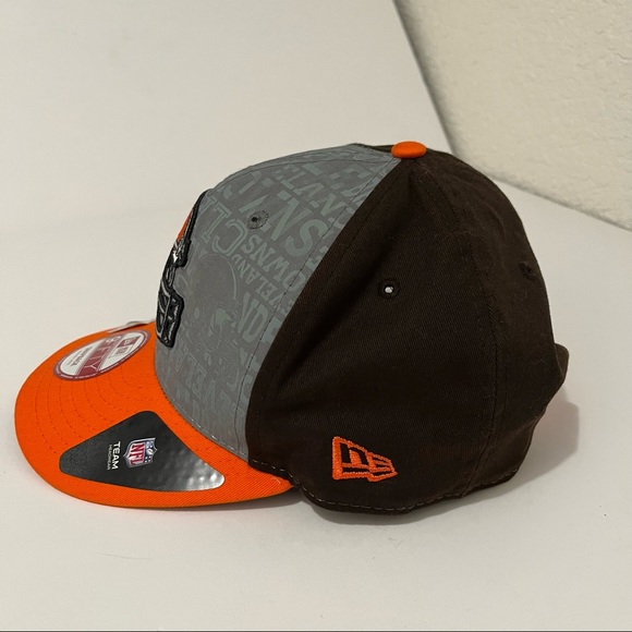 Cleveland Browns New Era 9Fifty NFL Snapback Hat Cap Brown Orange - Picture 3 of 8